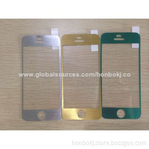Hot fashion Metal Brushed effect screen protector for iPhone 5/5s/5c